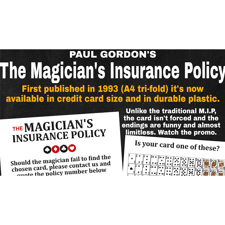 The Magician's Insurance Policy by Paul Gordon - Trick