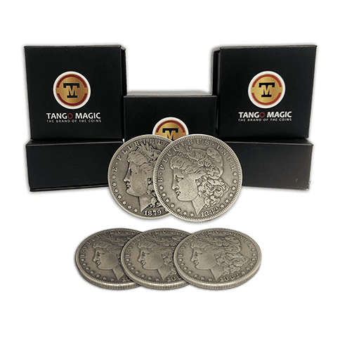 Replica Morgan TUC plus 3 coins (Gimmicks and Online Instructions) by Tango Magic - Trick