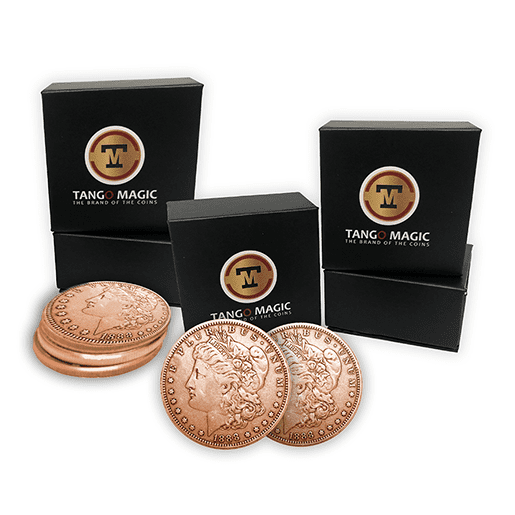 Copper Morgan TUC plus 3 Regular Coins (Gimmicks and Online Instructions) by Tango Magic - Trick