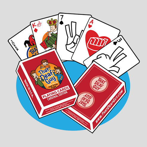 That Deaf Guy RED Cardinal Edition Playing Cards