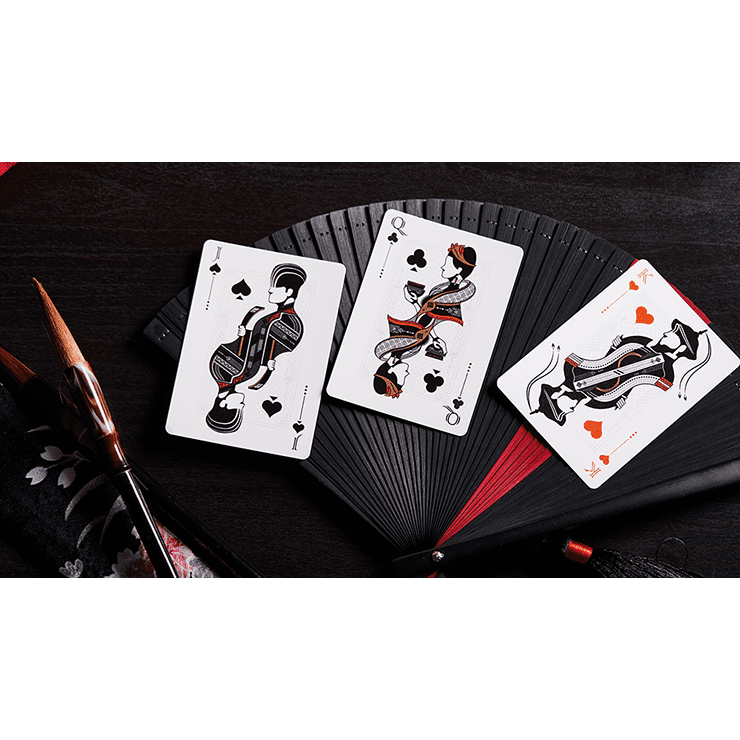 Oriental Memory Black playing Cards