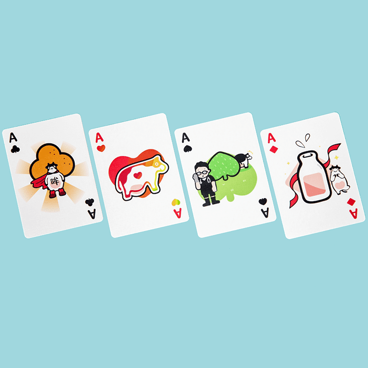 Pure Milk Playing Cards by Hanson Chien