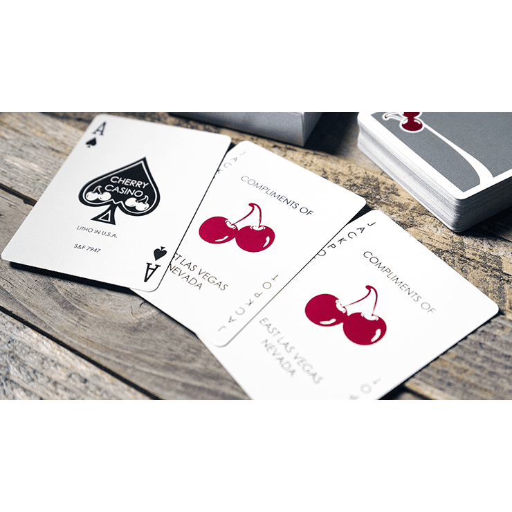 Cherry Casino House Deck (McCarran Silver) Playing Cards by Pure Imagination Projects