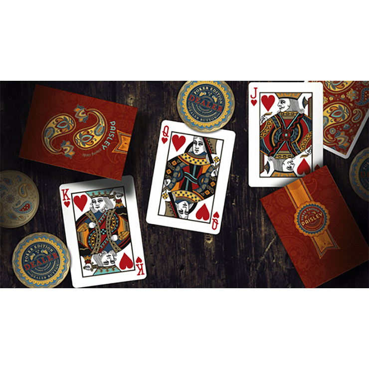 Paisley Poker Red Playing Cards by by Dutch Card House Company