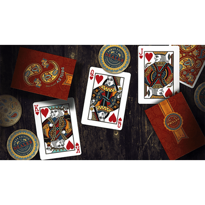 Paisley Poker Red Playing Cards by by Dutch Card House Company