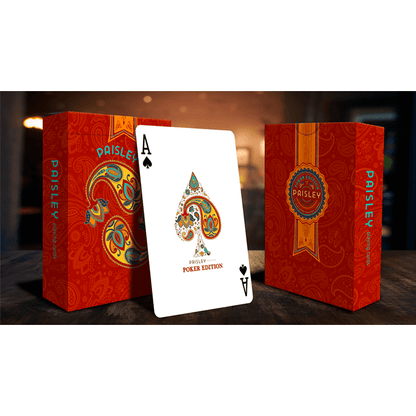 Paisley Poker Red Playing Cards by by Dutch Card House Company