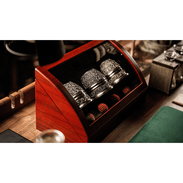 Artisan Engraved Cups and Balls in Display Box by TCC - Trick