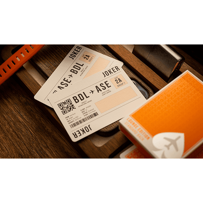 Lounge Edition in Hangar (Orange)  by Jetsetter Playing Cards