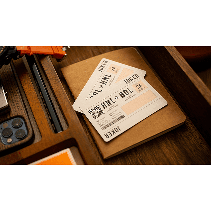 Lounge Edition in Hangar (Orange) with Limited Back by Jetsetter Playing Cards