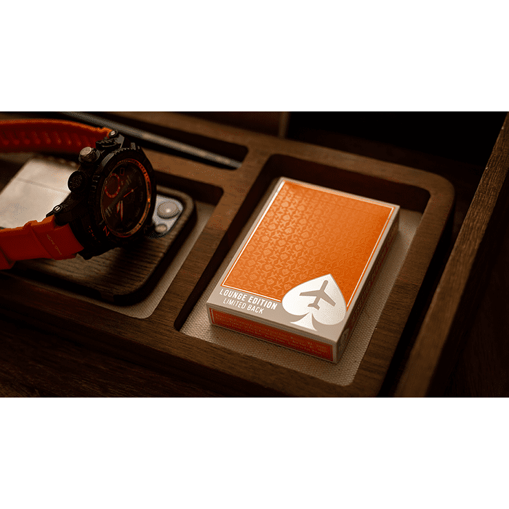 Lounge Edition in Hangar (Orange) with Limited Back by Jetsetter Playing Cards