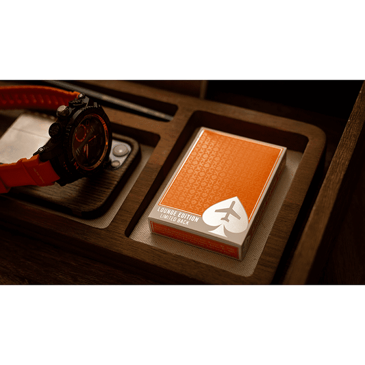 Lounge Edition in Hangar (Orange) with Limited Back by Jetsetter Playing Cards