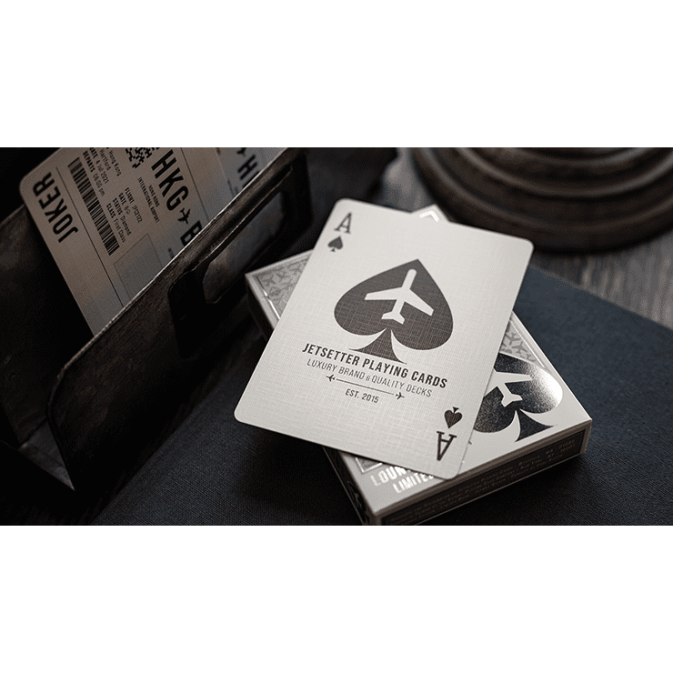 Lounge Edition in Jetway (Silver) with Limited Back by Jetsetter Playing Cards