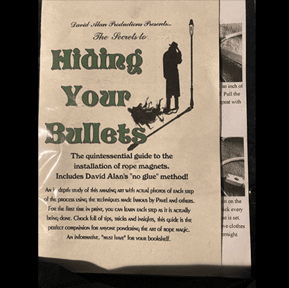Hiding Your Bullets - installing Rope Magnets by David Alan Magic - Book