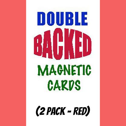 Magnetic Cards (2 pack/Red) by Chazpro Magic. - Trick