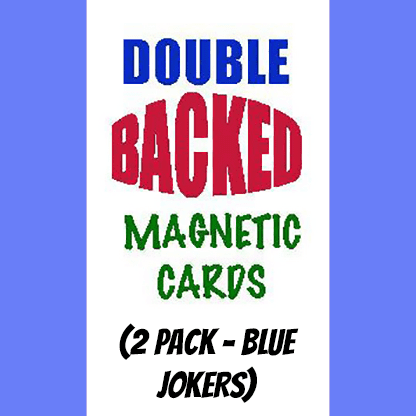 Magnetic Cards (2 pack/Blue Jokers) by Chazpro Magic - Trick