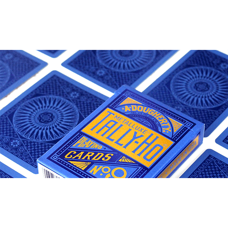 Tally Ho Blue (Circle) MetalLuxe Playing Cards by US Playing Cards