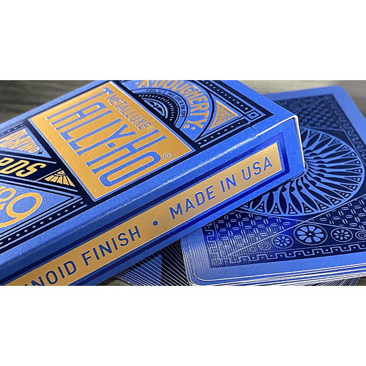 Tally Ho Blue (Circle) MetalLuxe Playing Cards by US Playing Cards