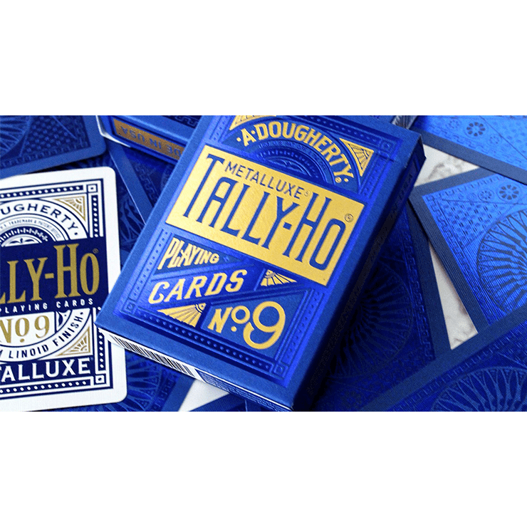 Tally Ho Blue (Circle) MetalLuxe Playing Cards by US Playing Cards