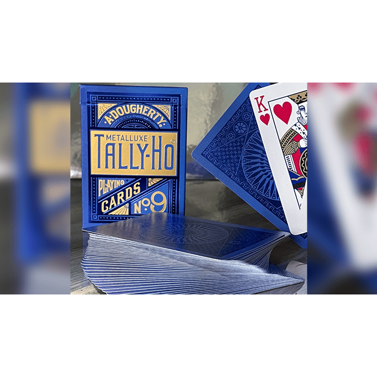 Tally Ho Blue (Circle) MetalLuxe Playing Cards by US Playing Cards