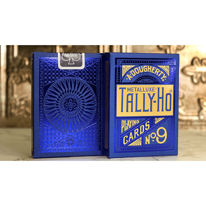 Tally Ho Blue (Circle) MetalLuxe Playing Cards by US Playing Cards