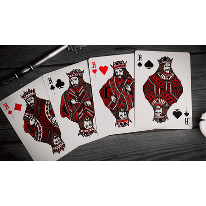 Deal with the Devil (Scarlet Red) UV Playing Cards by Darkside Playing Card Co