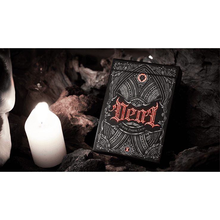 Deal with the Devil (Scarlet Red) UV Playing Cards by Darkside Playing Card Co