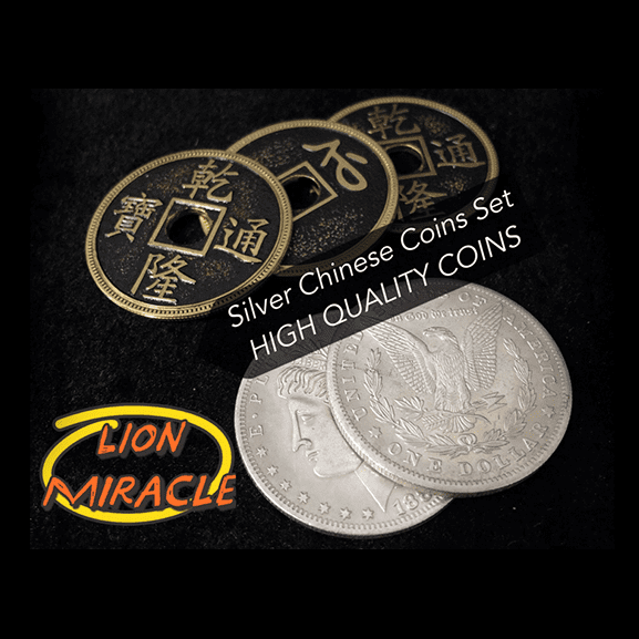 Silver Chinese Coins Set by Lion Miracle - Trick