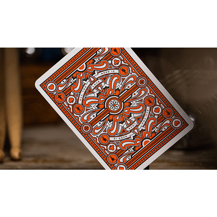 The Beatles (Orange) Playing Cards by theory11