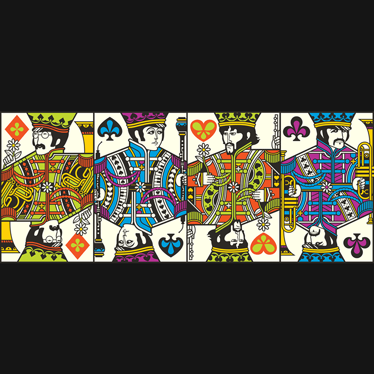 The Beatles (Green) Playing Cards by theory11