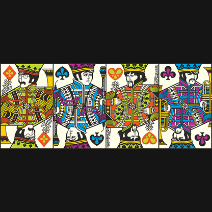 The Beatles (Green) Playing Cards by theory11