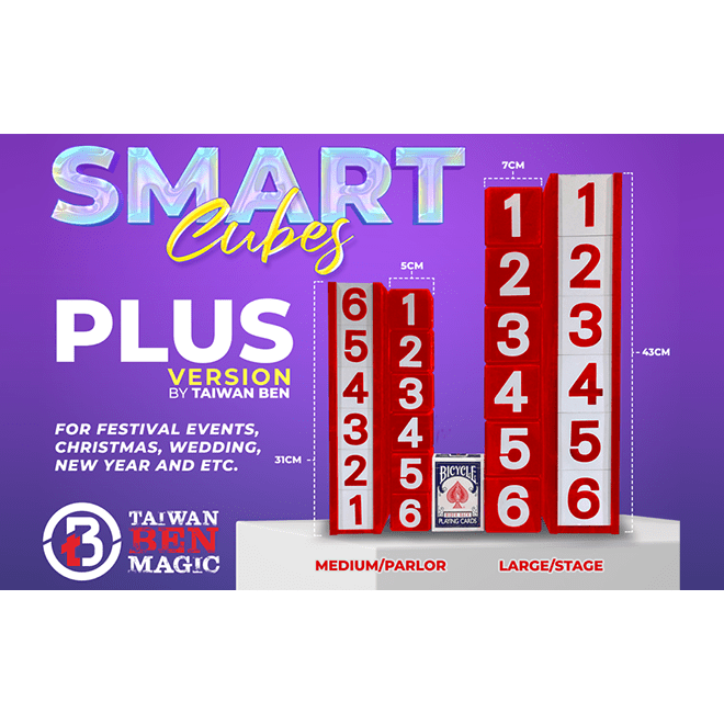 Smart Cubes PLUS RED (Large/Stage) by Taiwan Ben - Trick