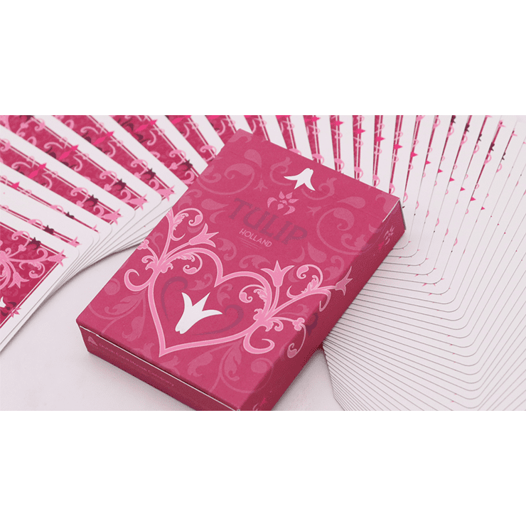 Pink Tulip Playing Cards Dutch Card House Company