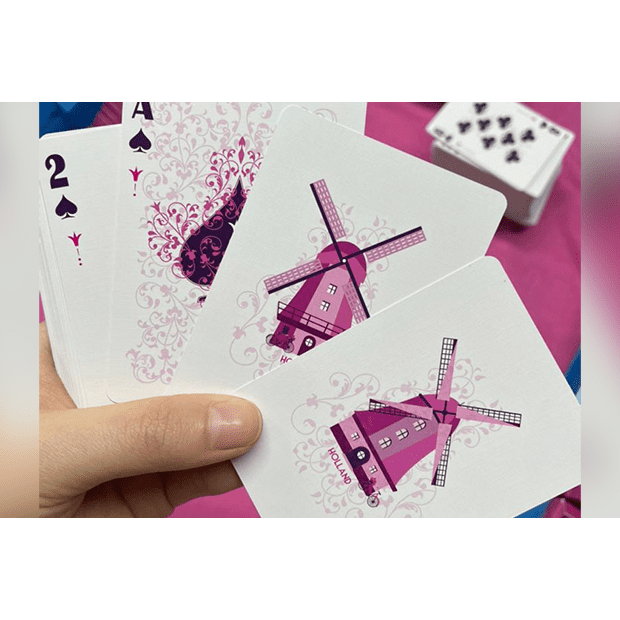 Pink Tulip Playing Cards Dutch Card House Company