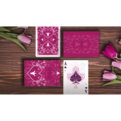 Pink Tulip Playing Cards Dutch Card House Company