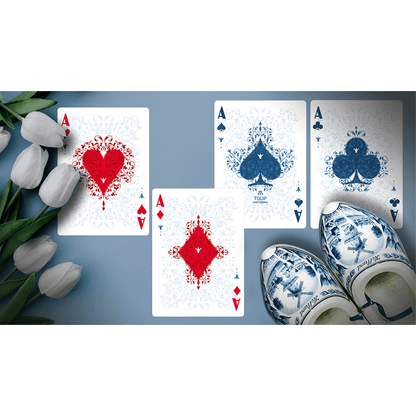 White Tulip Playing Cards Dutch Card House Company