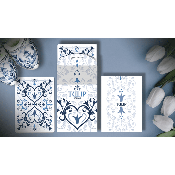 White Tulip Playing Cards Dutch Card House Company