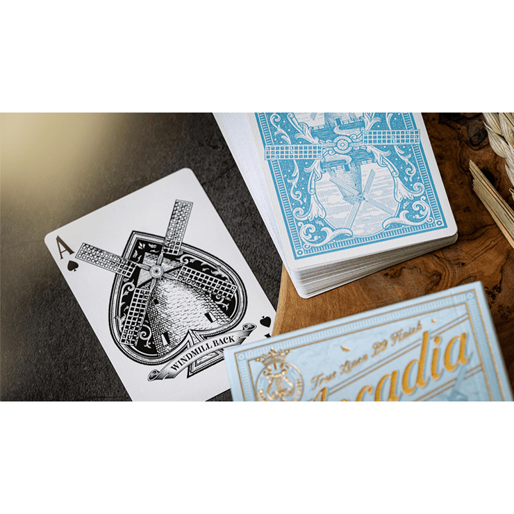 The Windmill Back (Azure Blue Edition) Playing Cards