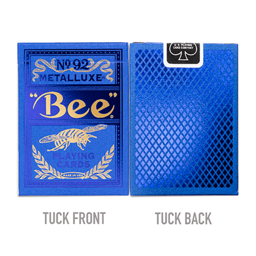 Bee Blue MetalLuxe Playing Cards by US Playing Card