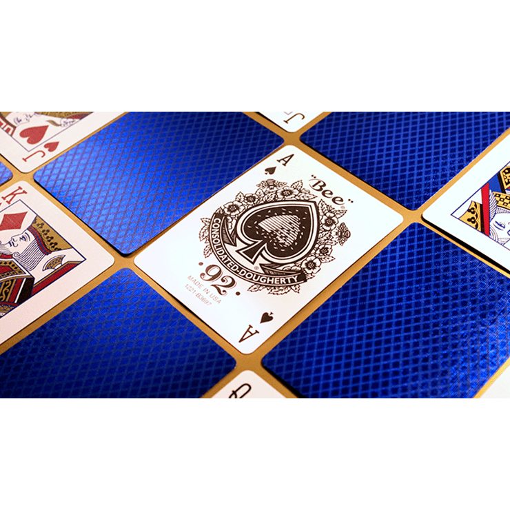 Bee Blue MetalLuxe Playing Cards by US Playing Card