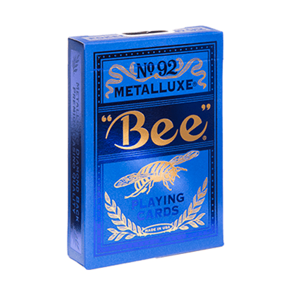 Bee Blue MetalLuxe Playing Cards by US Playing Card