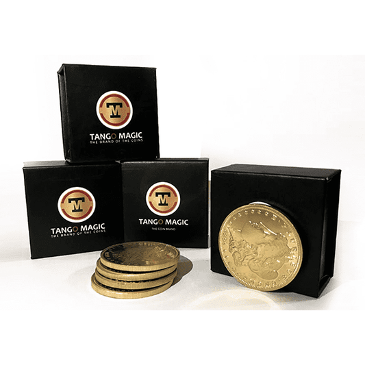 Replica Golden Morgan Expanded Shell (Gimmicks and Online Instructions) by Tango Magic - Trick