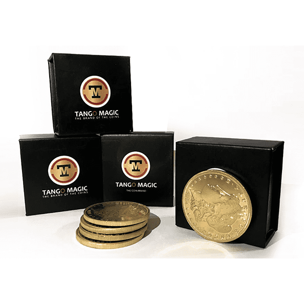 Replica Golden Morgan Expanded Shell (Gimmicks and Online Instructions) by Tango Magic - Trick