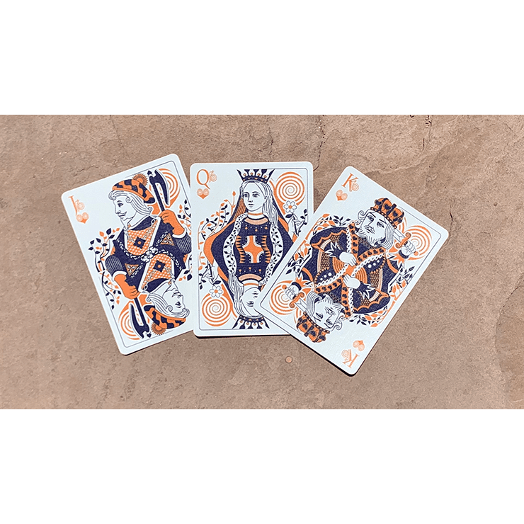 Gilded Bicycle Snail (Orange) Playing Cards