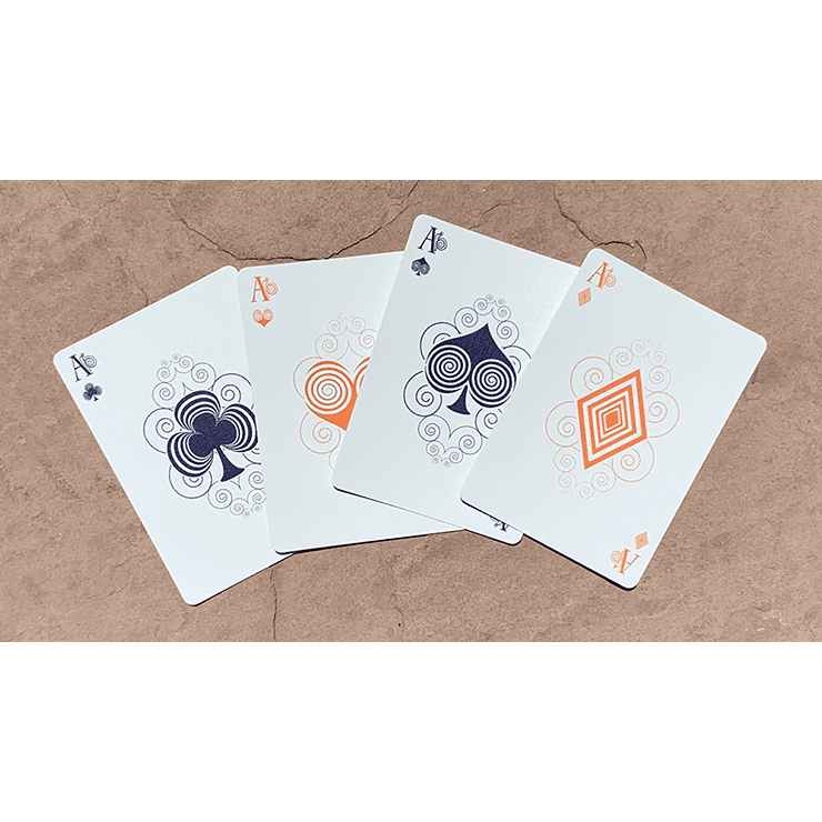Gilded Bicycle Snail (Blue) Playing Cards