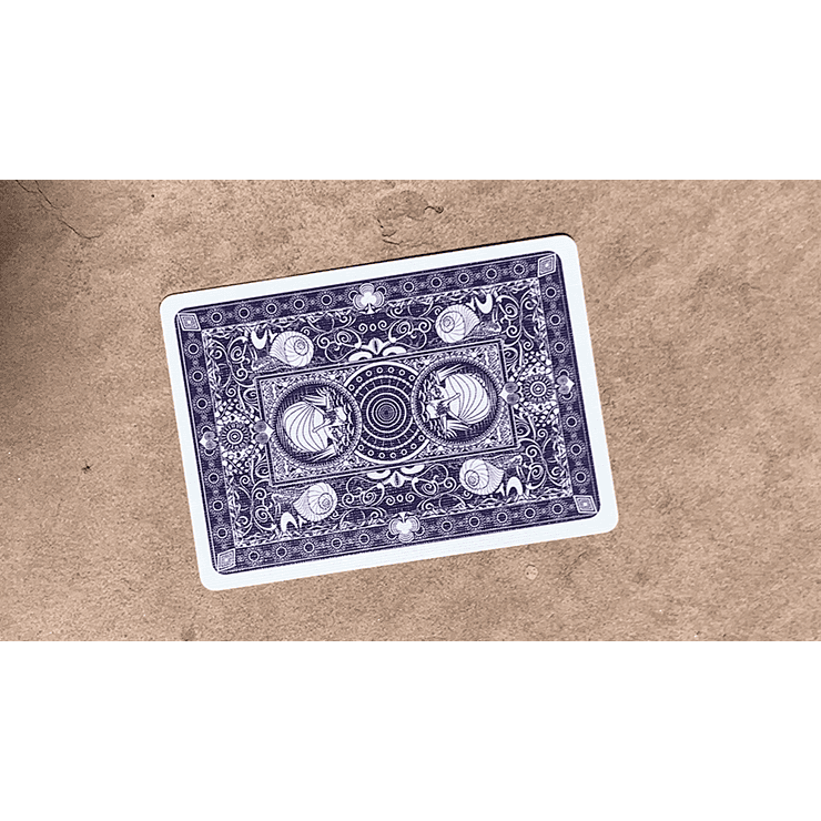 Gilded Bicycle Snail (Blue) Playing Cards