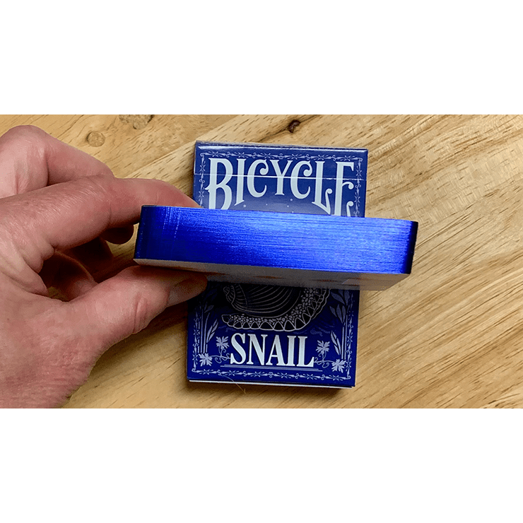 Gilded Bicycle Snail (Blue) Playing Cards