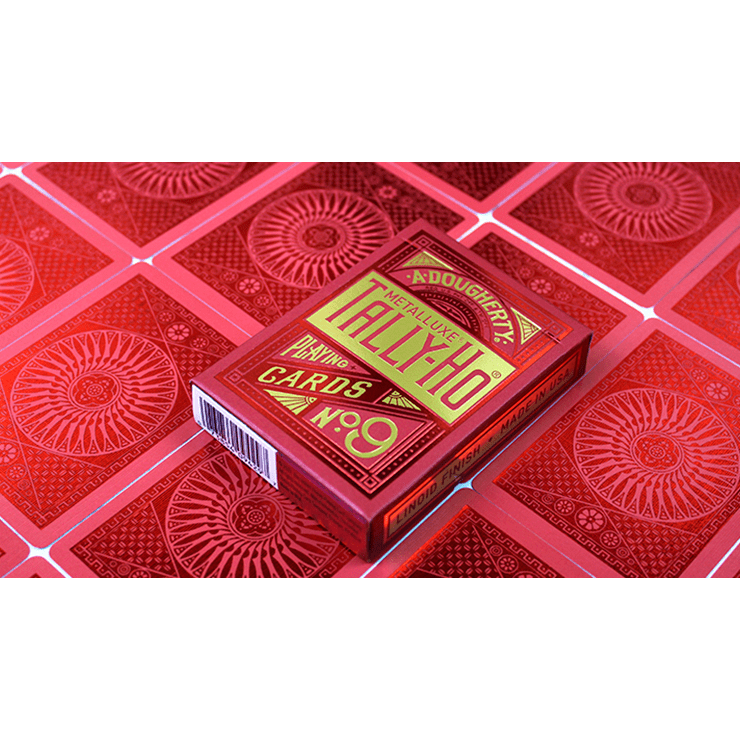 Tally-Ho Red (Circle) MetalLuxe Playing Cards by US Playing Cards