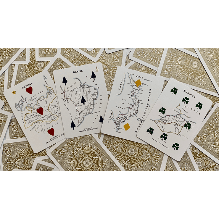 Gilded Geographical Hodges Playing Cards