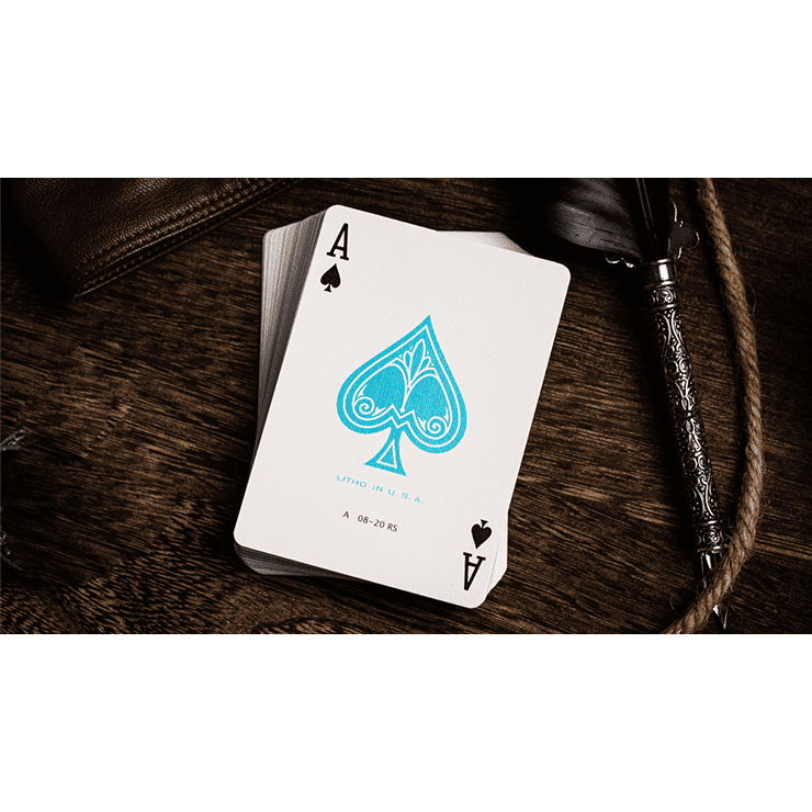 Jerry's Nugget (Icey Blue) Marked Monotone Playing Cards