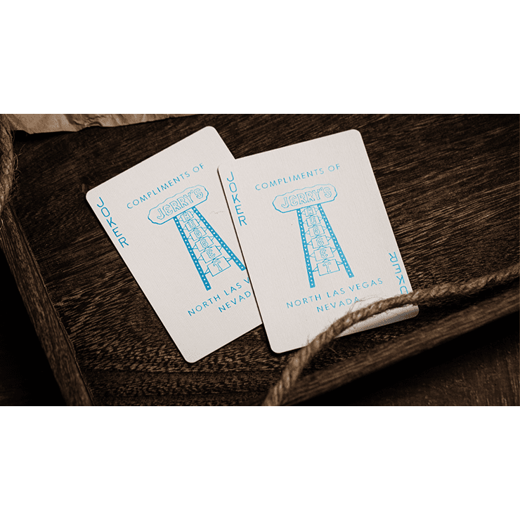 Jerry's Nugget (Icey Blue) Marked Monotone Playing Cards